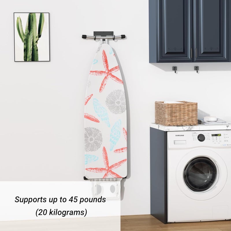 ORLESS Ironing Board Holder Wall Mount, Ironing Board Hanger, Iron Board Holder, Small Y or T Leg Iron Board Hook Wall Mount for Laundry Rooms, 6 Inch(Black) - Image 3